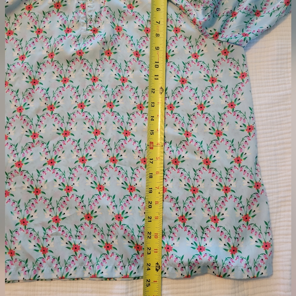 Ann Taylor Floral Blouse - Blue and Pink - Picture 4 of 8